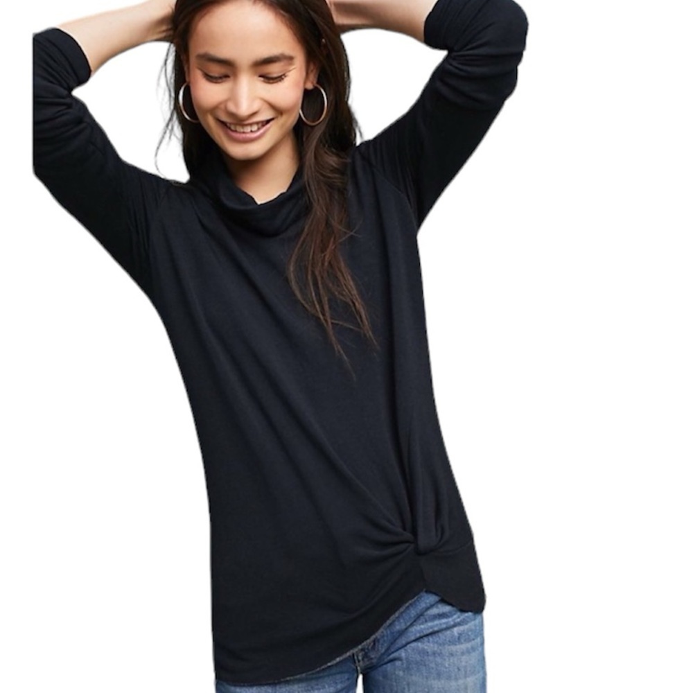 Stateside Turtleneck Twist Front Top
